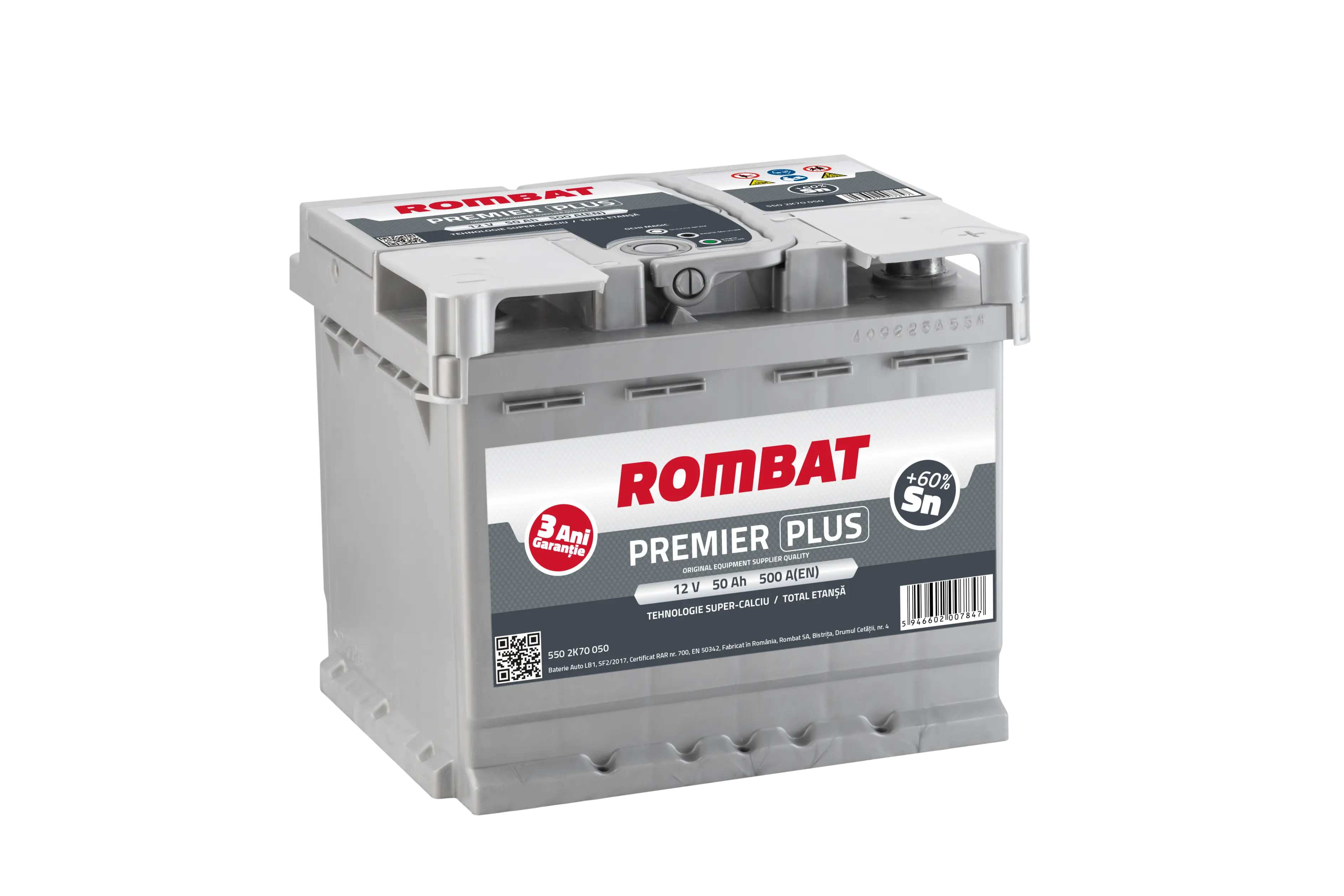 Acumulator Rombat Premiere Plus 12V 50 Ah 500A