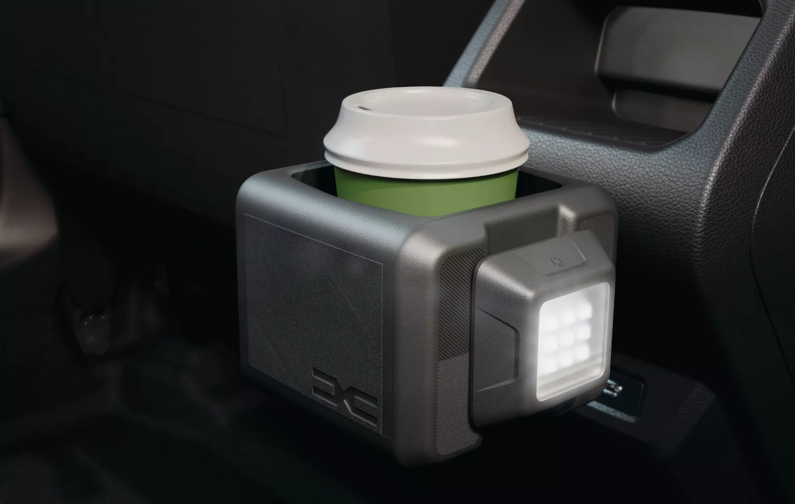 Youclip - 3 in 1 - Suport de pahar mutifunctional + lanterna + carlig pentru Dacia Logan III, Sandero III, Jogger, Spring