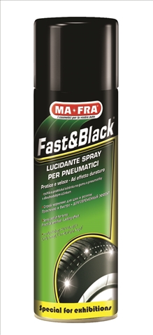 Spray silicon negru special pentru anvelope 500 ml Fast & Black Ma-Fra
