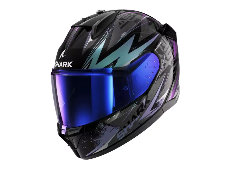 Casca integrala Shark Negru/Gri/Violet Lucios XXL