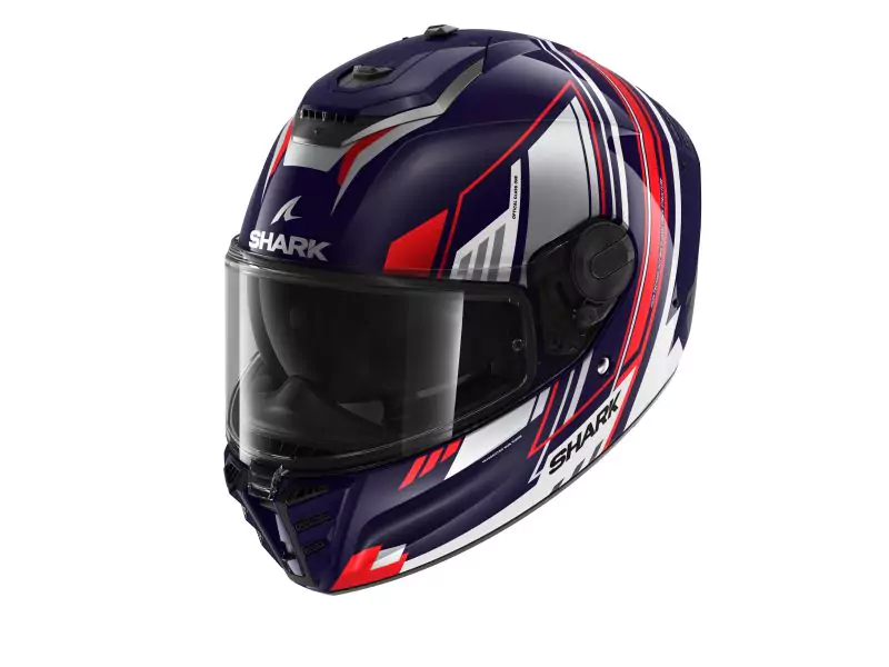 Casca integrala Shark Rosu/Albastru Navy/Alb XL