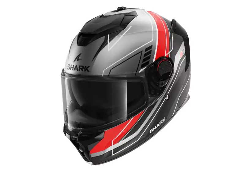 Casca integrala Shark Negru/Gri/Rosu Mat M