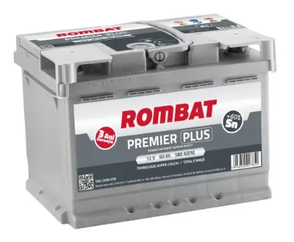 Acumulator Rombat Premier Plus 12V 60 Ah 580A