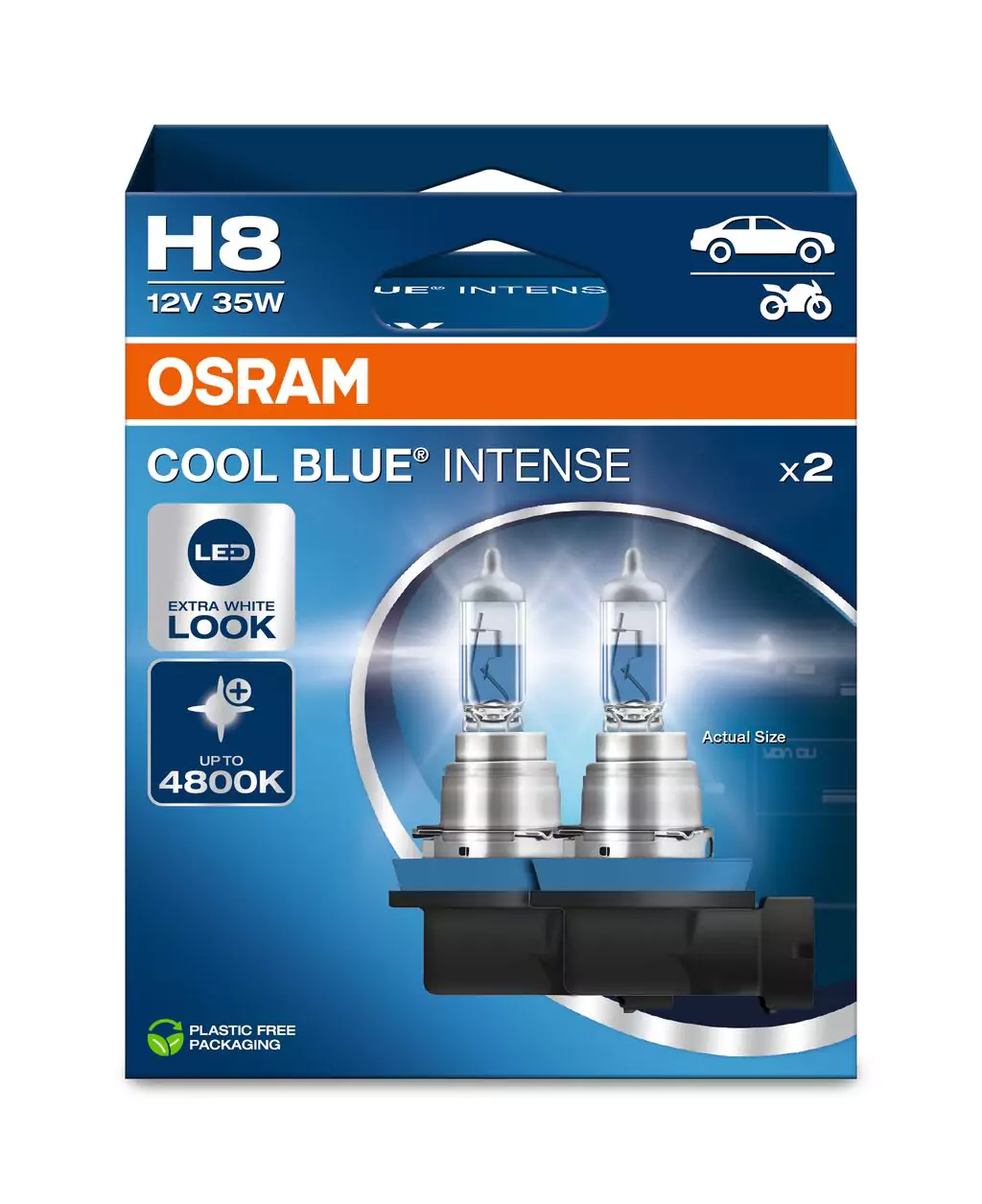 Set 2 becuri H8 Osram Cool Blue Intense Nextgen 12V 35W