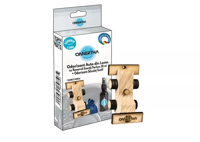 Odorizant auto in forma de masinuta F1 cu esenta bleu d'etoile 30 ml Omertha