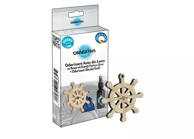 Odorizant auto in forma de carma vas cu esenta velvet orchid 30 ml Omertha