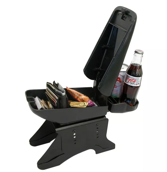 Cotiera auto universala Carpoint Turist culoare negru cu suport pahar si monezi