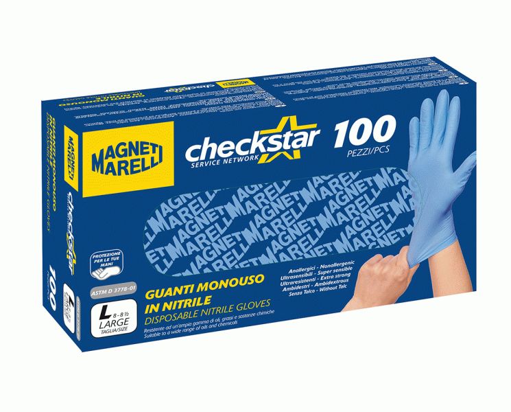 Set 100 bucati manusi din nitril marime XL Magneti Marelli